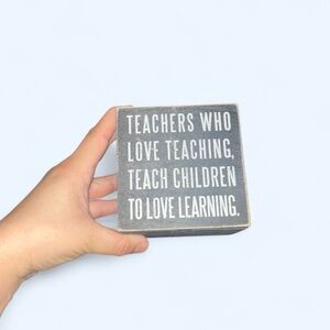 Primitives by Kathy Black and White Teacher Box Sign